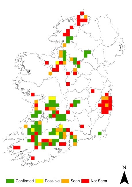 Hen Harrier Distribution in Ireland in 2010